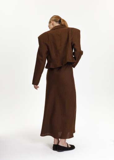 Лляний жакет Enny Brown30