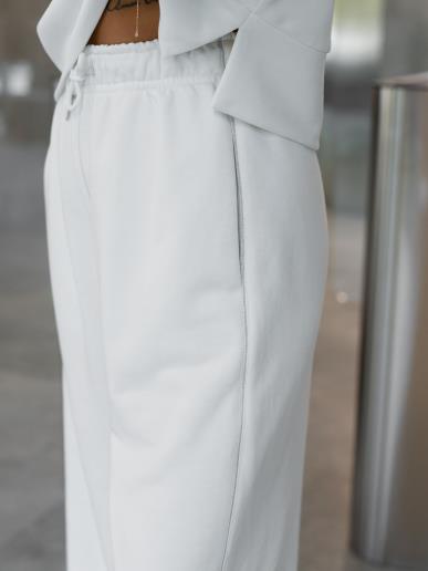 Women's straight knitted pants Joille Milk30