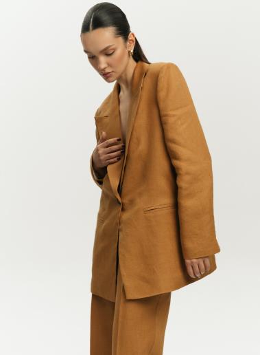 Лляний жіночий жакет Liana Bronze30