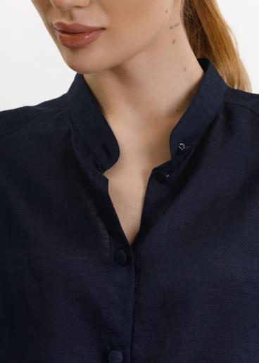 Сорочка жіноча лляна Aura Navy60