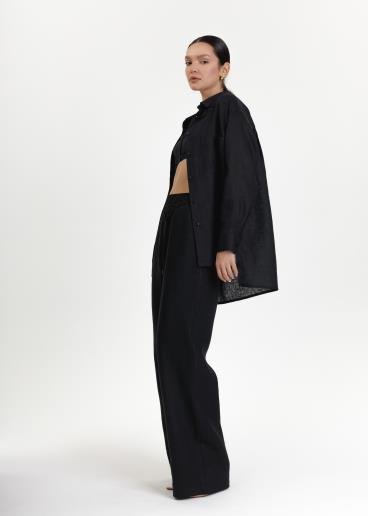 Women's linen shirt Dacota Black20