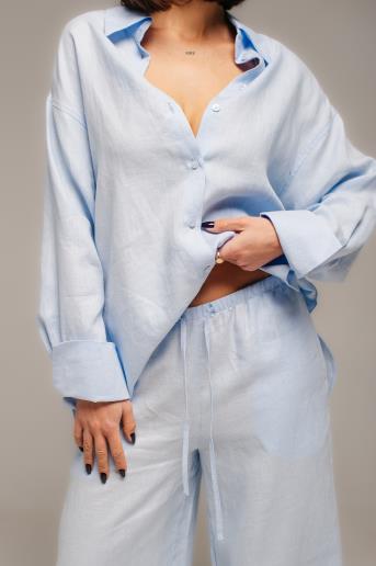 Штани жіночі лляні Ida Light Blue20