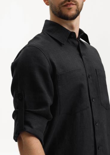 Рубашка мужская льняная Raymond Black50
