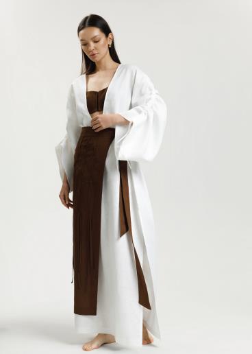 Лляна довга сукня Lilit White50
