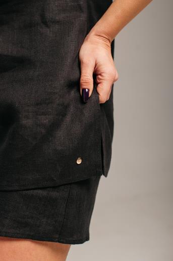 Women's linen top Ulysse Black50
