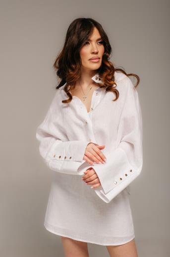 Women's linen shirt Hilda White