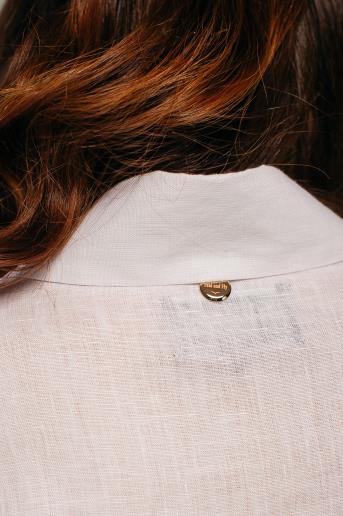 Women's linen shirt Hilda White30