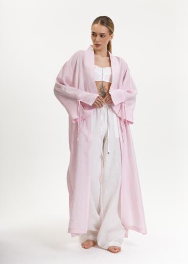 Льняное женское кимоно Courtney Pink Melange