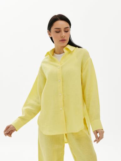 Сорочка жіноча лляна Rene Yellow