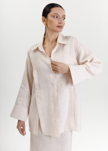 Women's linen shirt Noella Crem