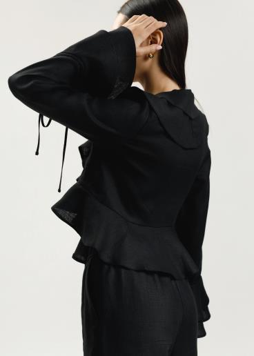 Женская льняная блуза Laure Black40
