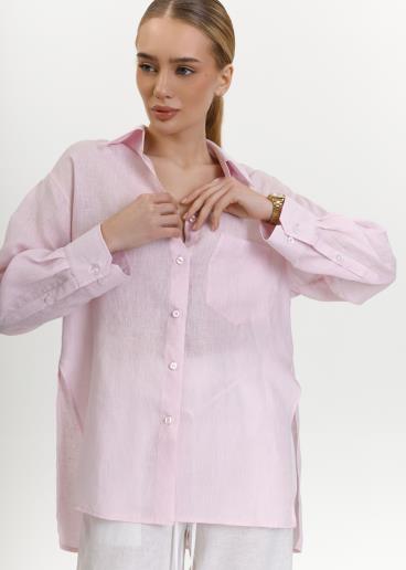 Women's linen shirt Dacota Pink Melange20
