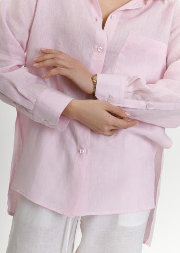 Рубашка женская льняная Dacota Pink Melange40