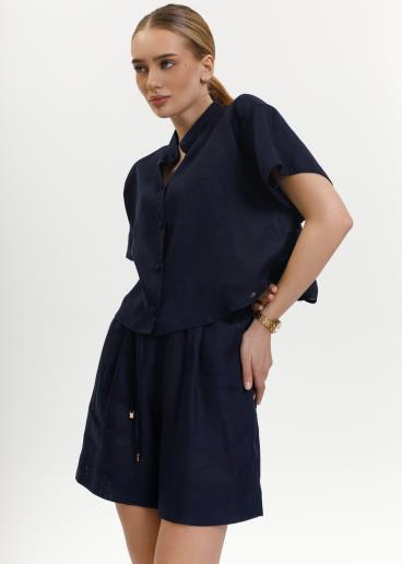 Льняные шорты Marie Navy30