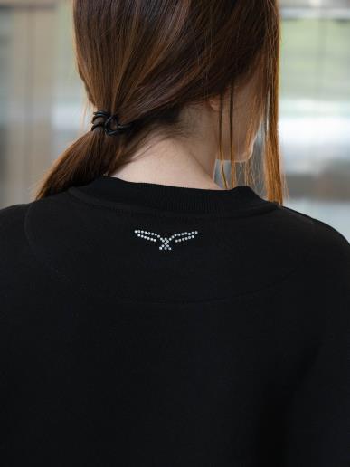 Світшот жіночий утеплений овер Gina Black Fleece40