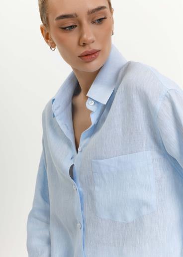 Рубашка женская льняная Dacota Light Blue Melang40