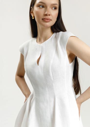 Cynthia White linen dress20
