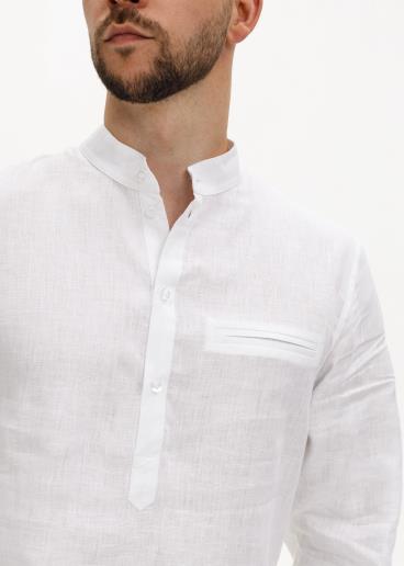 Men's linen shirt Corneille White20