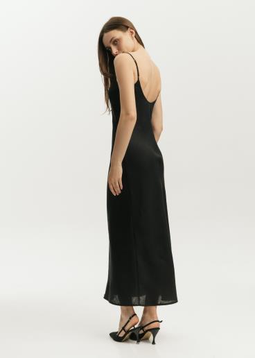 Women's linen dress Alida Black20
