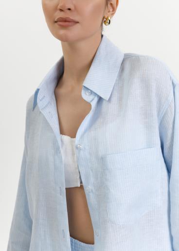Рубашка женская льняная Dacota Light Blue Stripe30