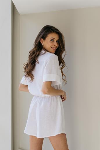 Women's linen shirt Eve White40