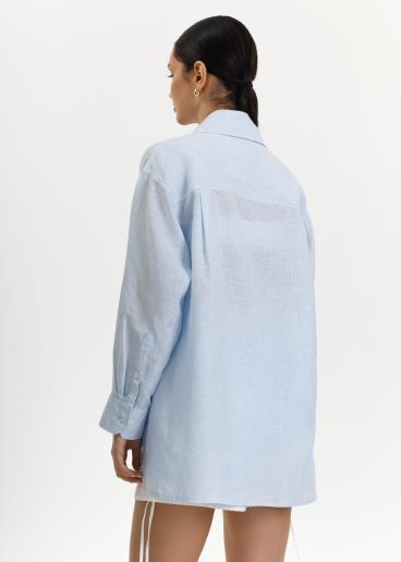 Рубашка женская льняная Dacota Light Blue Stripe50