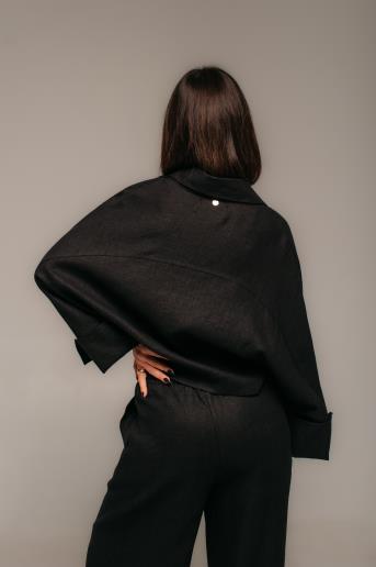 Рубашка женская льняная Hilda Black30
