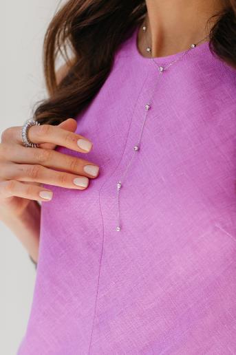 Frida Fuchsia bias-cut linen dress50