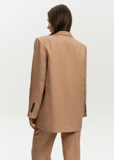 Льняной женский жакет Liana Mocha30