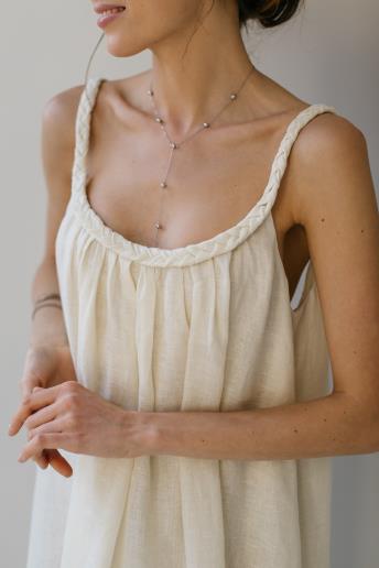 Ursule Milk linen maxi dress50