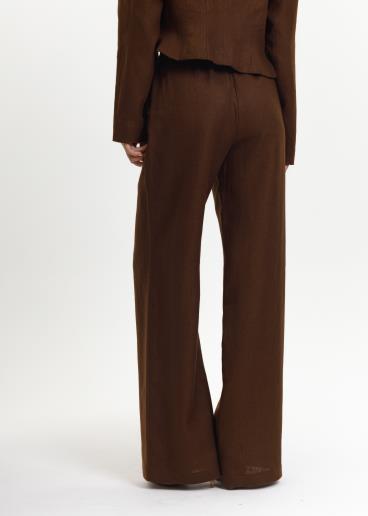 Women's linen pants Fanny Brown40