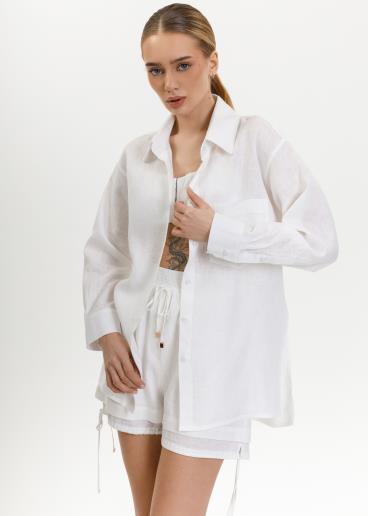 Рубашка женская льняная Dacota White20