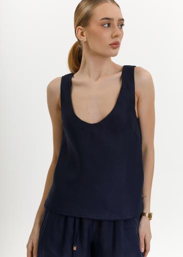 Linen top Mor Navy30