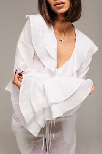 Жіноча лляна блуза Laure White20