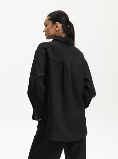 Women's linen shirt Rene Black40