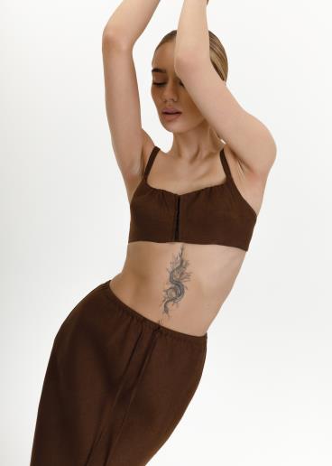 Льняный топ Becca Brown40