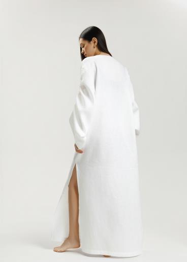Льняное длинное платье Lilit White40