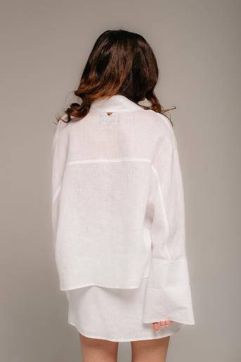 Women's linen shirt Hilda White40