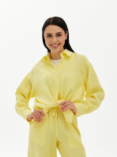 Women's linen shirt Rene Yellow40