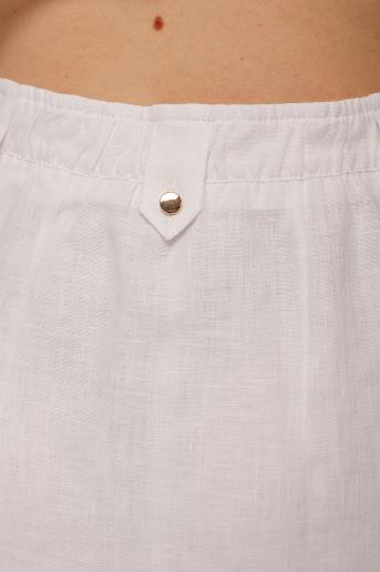 Daria White linen skirt shorts40