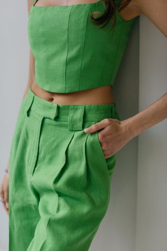 Шорты-бермуды женские льняные Prisa Green30
