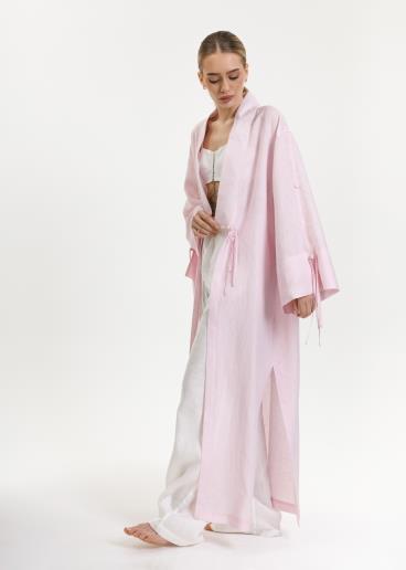 Women's linen kimono Courtney Pink Melange50
