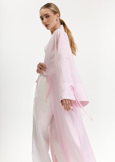 Women's linen kimono Courtney Pink Melange80