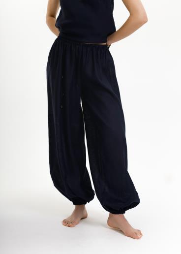 Women's linen pants Sheila Navy40