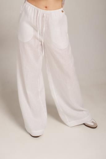 Women's linen pants Ida White40