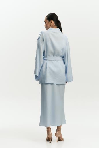 Women's linen kimono jacket Esther Light Blue40