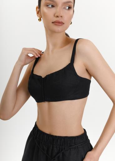 Льняный топ Becca Black30