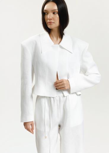 Лляний жакет Enny White10