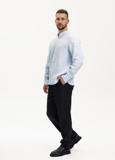 Men's linen shirt Ron Light Blue50