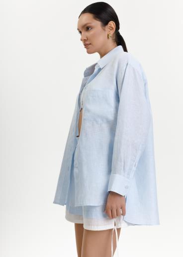 Рубашка женская льняная Dacota Light Blue Stripe20